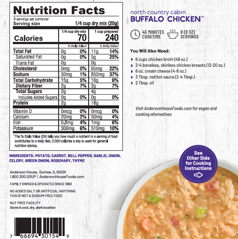 North Country Cabin Buffalo Chicken Soup Mix