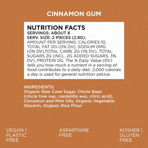 Cinnamon Chewing Gum - Natural + Plastic-Free