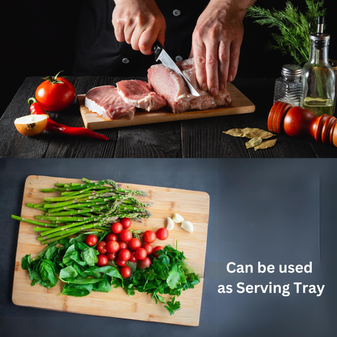 15X11" Rectangular Plain Bamboo Cutting Board