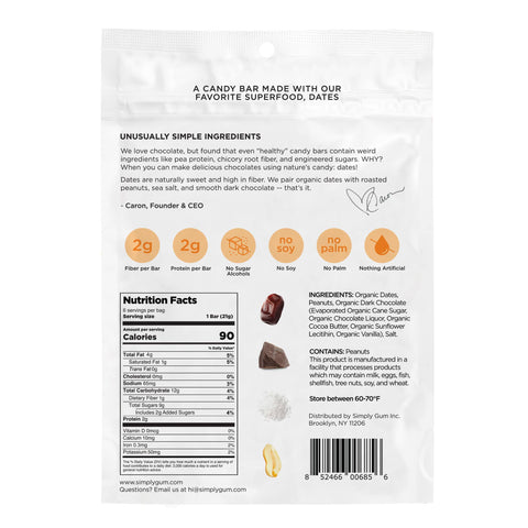 Chocolate Date Bars - Salted Peanut