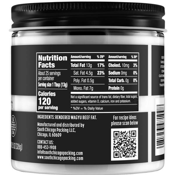 Wagyu Beef Tallow 11.5oz Glass Jar