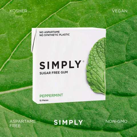 Sugar Free Peppermint Gum - Natural + Plastic-Free