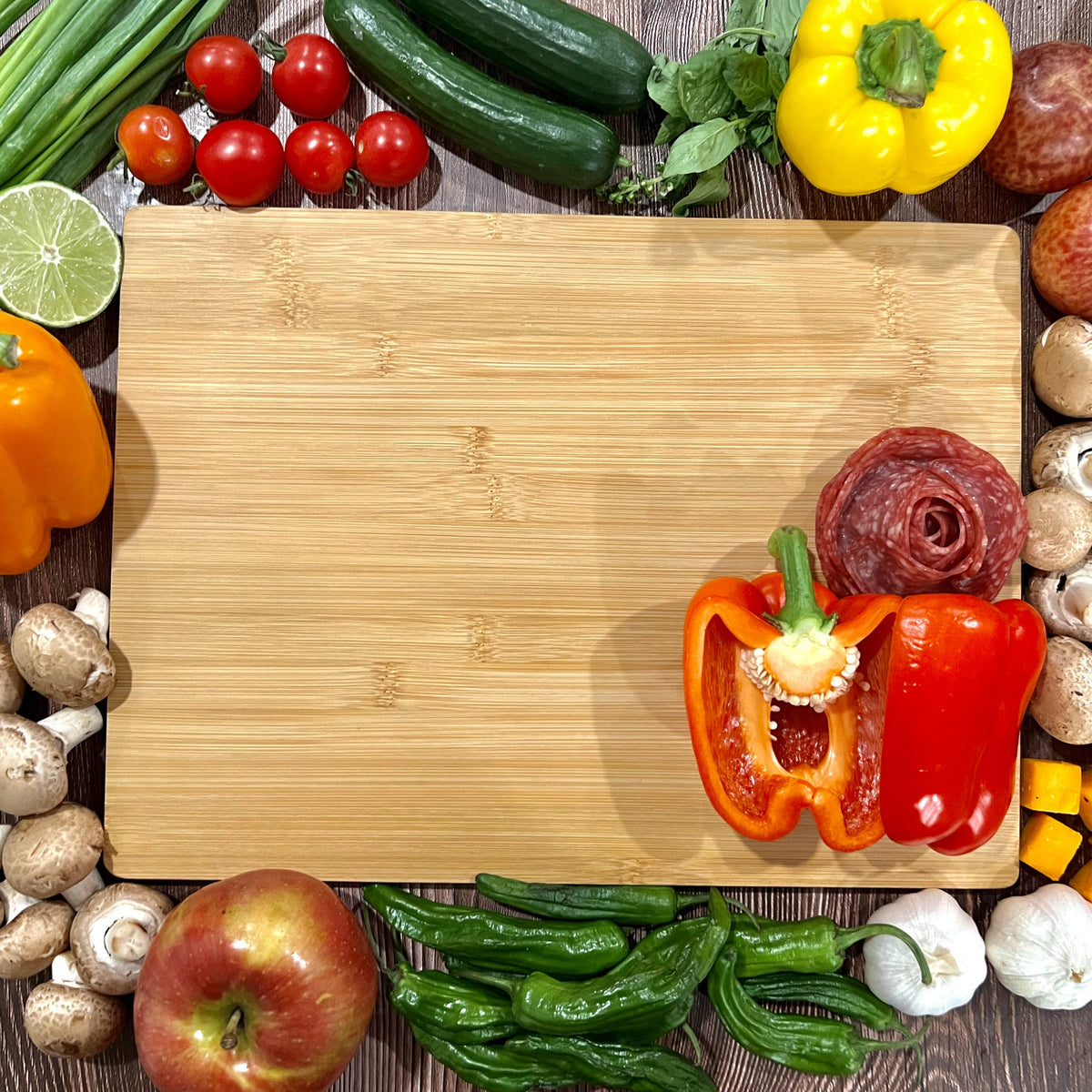 15X11" Rectangular Plain Bamboo Cutting Board