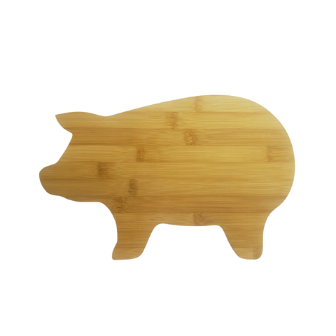 Pig Shaped Bulk Plain Bamboo Cutting Board