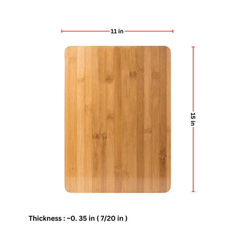 15X11" Rectangular Plain Bamboo Cutting Board