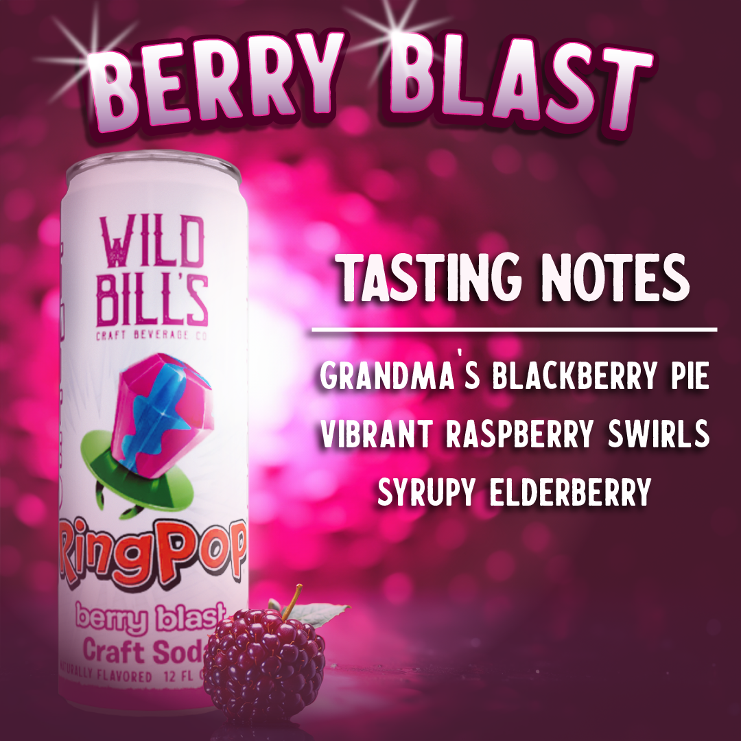 Ring Pop Soda Berry Blast Pure Cane Sugar, Cans