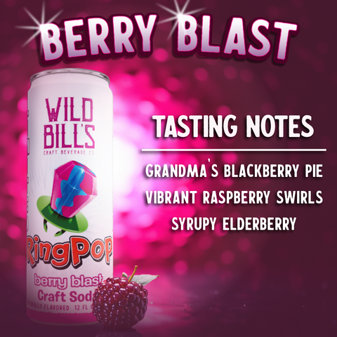 Ring Pop Soda Berry Blast Pure Cane Sugar, Cans