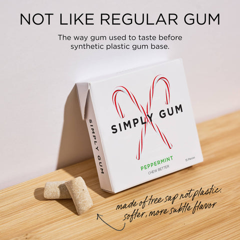 Holiday Peppermint Gum - Natural + Plastic Free