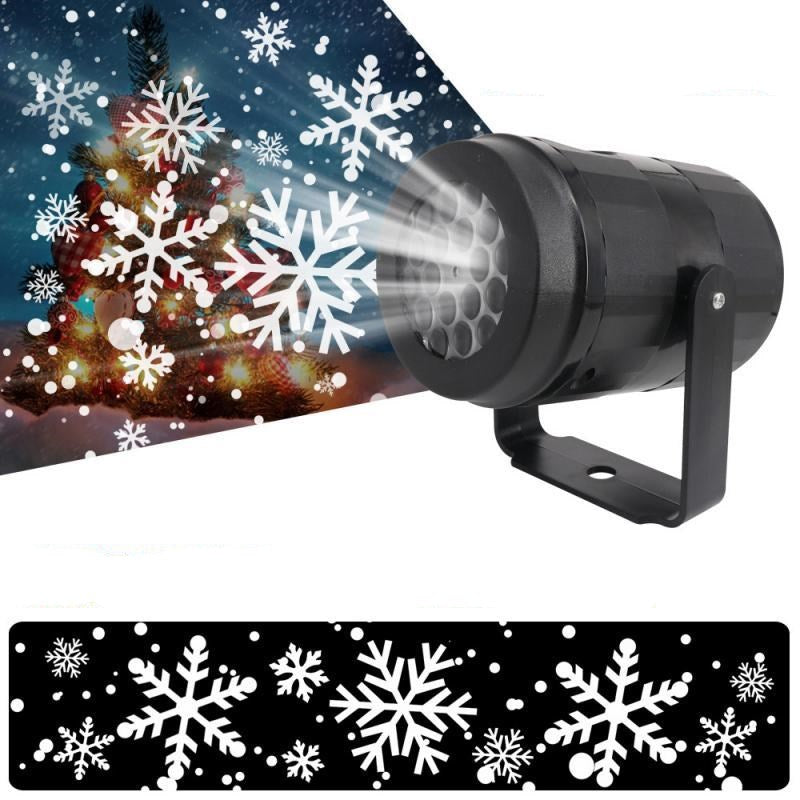 2023 Christmas Party Lights Snowflake Projector Light Led Stage Light Rotating Xmas Pattern Outdoor Holiday Lighting Garden Christmas  Decor