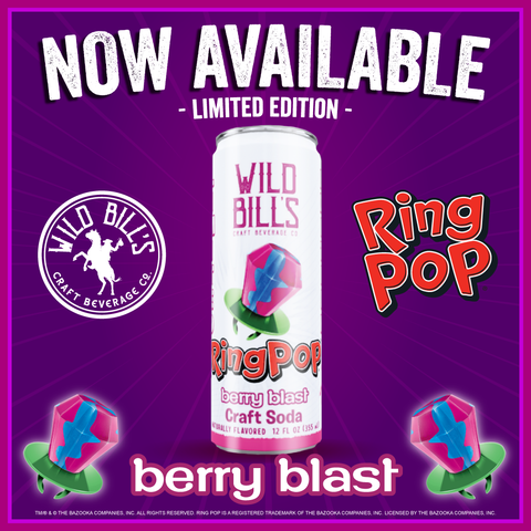 Ring Pop Soda Berry Blast Pure Cane Sugar, Cans