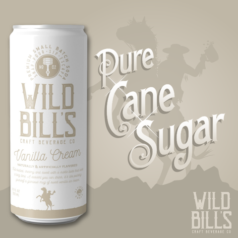 Vanilla Cream - Premium Cane Sugar Soda, Cans