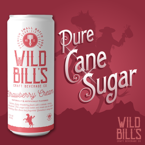 Strawberry Cream  - Premium Cane Sugar Soda, Cans