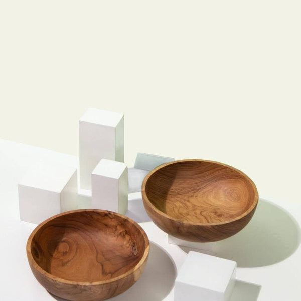 Wooden Teak Bowls (Medium & Large)