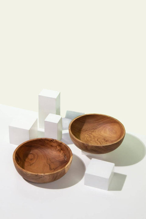 Wooden Teak Bowls (Medium & Large)