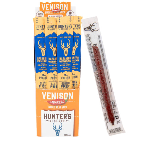 Venison Habanero Meat Sticks - 24 Pack
