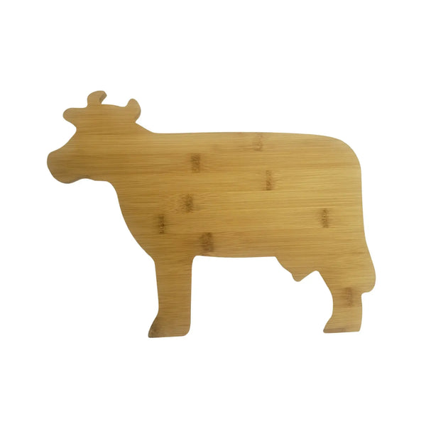 Cow Shaped Plain Bamboo Cutting Board