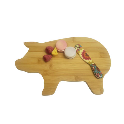 Pig Shaped Bulk Plain Bamboo Cutting Board