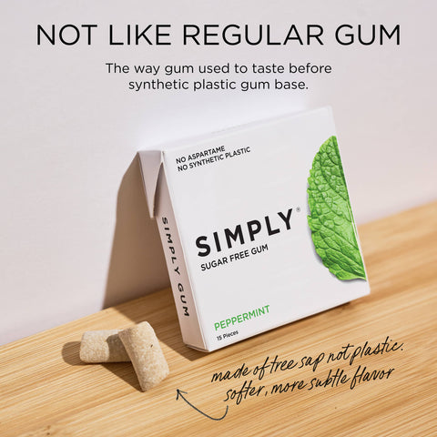 Sugar Free Peppermint Gum - Natural + Plastic-Free