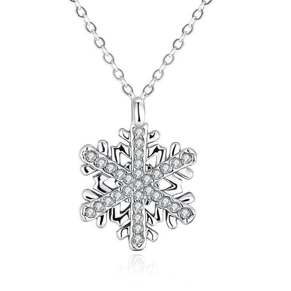 Crystal Winter Snow Flake Necklace