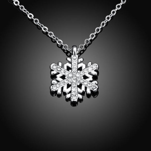 Crystal Winter Snow Flake Necklace