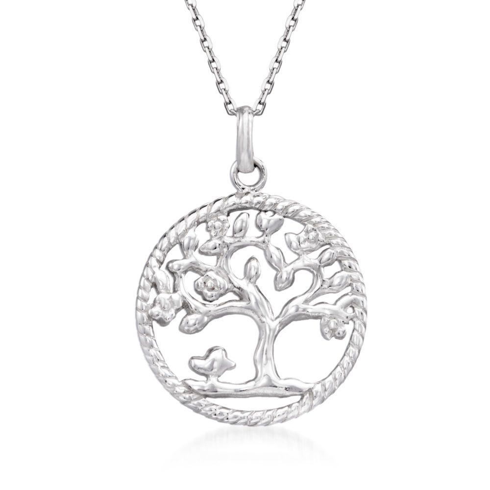 Praying to the Tree of Life Necklace in 18K White Gold Plated