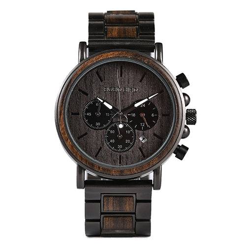 P09 Wood and Stainless Steel Watches