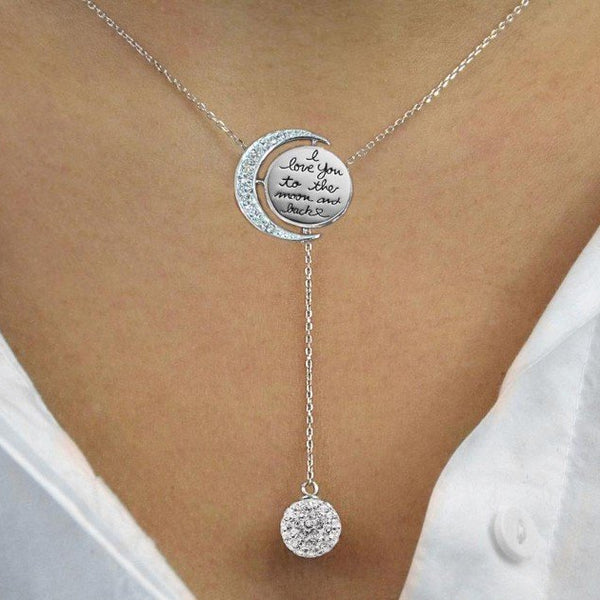 Engraved To The Moon And Back Y Necklace