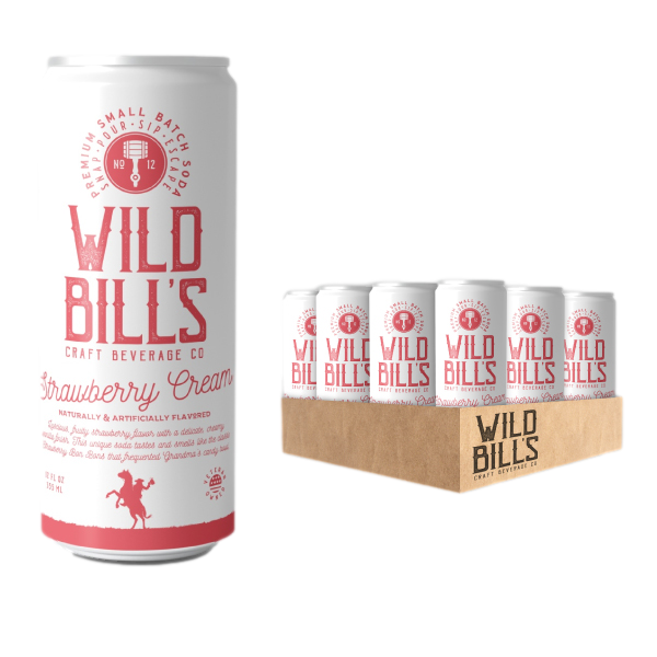 Strawberry Cream  - Premium Cane Sugar Soda, Cans