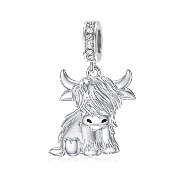 Highland Cow Charms for Bracelets Necklace Highland Cow Bead Pendants for Women