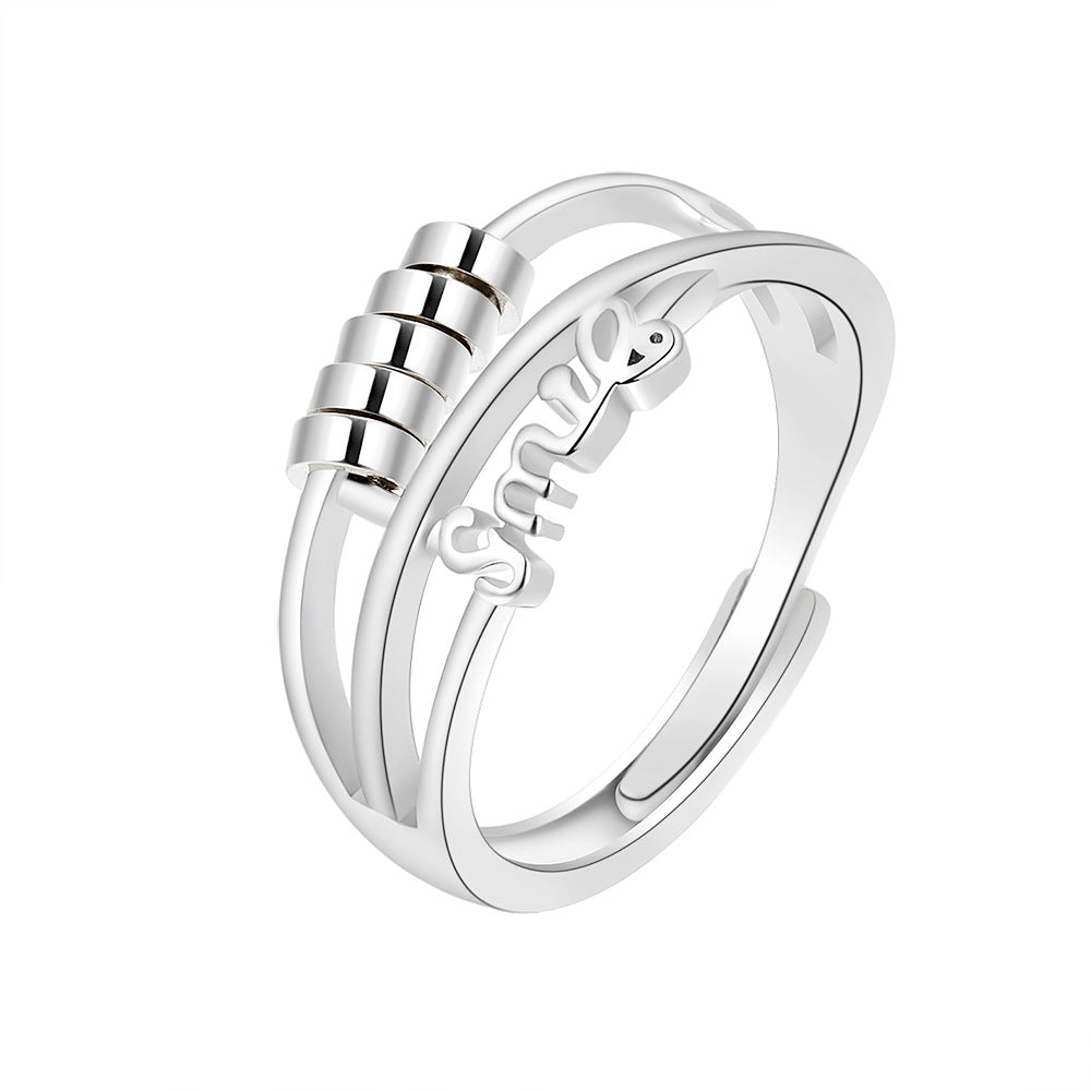 Retro Sterling Silver Anxiety Decompression Ring