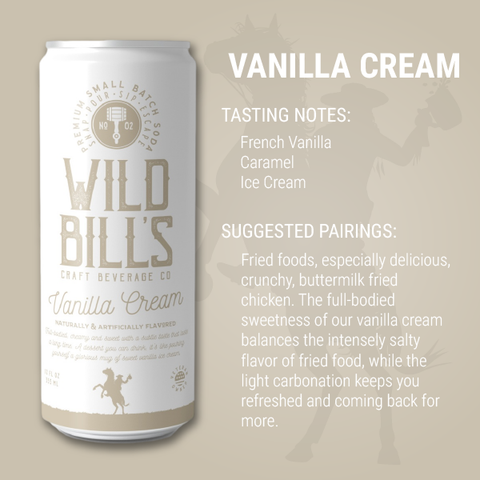 Vanilla Cream - Premium Cane Sugar Soda, Cans