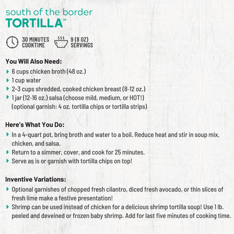 South of the Border Tortilla Soup Mix
