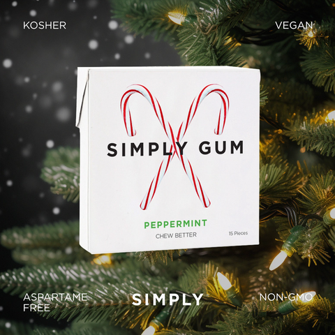 Holiday Peppermint Gum - Natural + Plastic Free