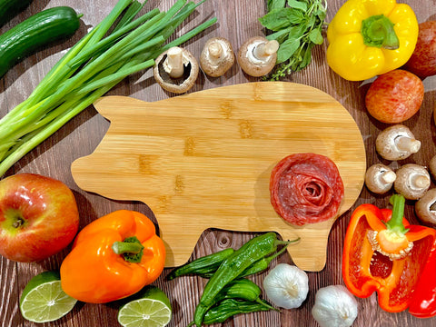 Pig Shaped Bulk Plain Bamboo Cutting Board