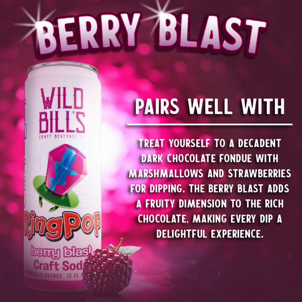 Ring Pop Soda Berry Blast Pure Cane Sugar, Cans
