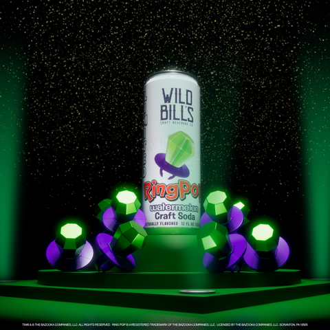 Ring Pop Soda Watermelon Pure Cane Sugar, Cans