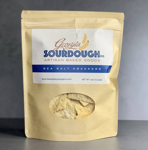 Sea Salt Sourdough Crackers