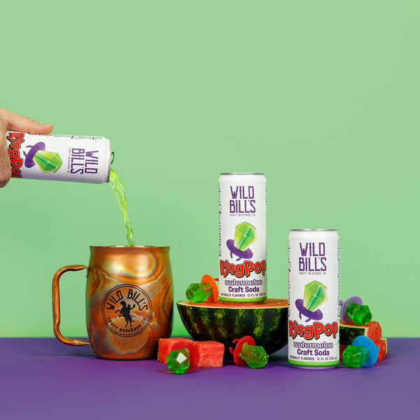 Ring Pop Soda Watermelon Pure Cane Sugar, Cans