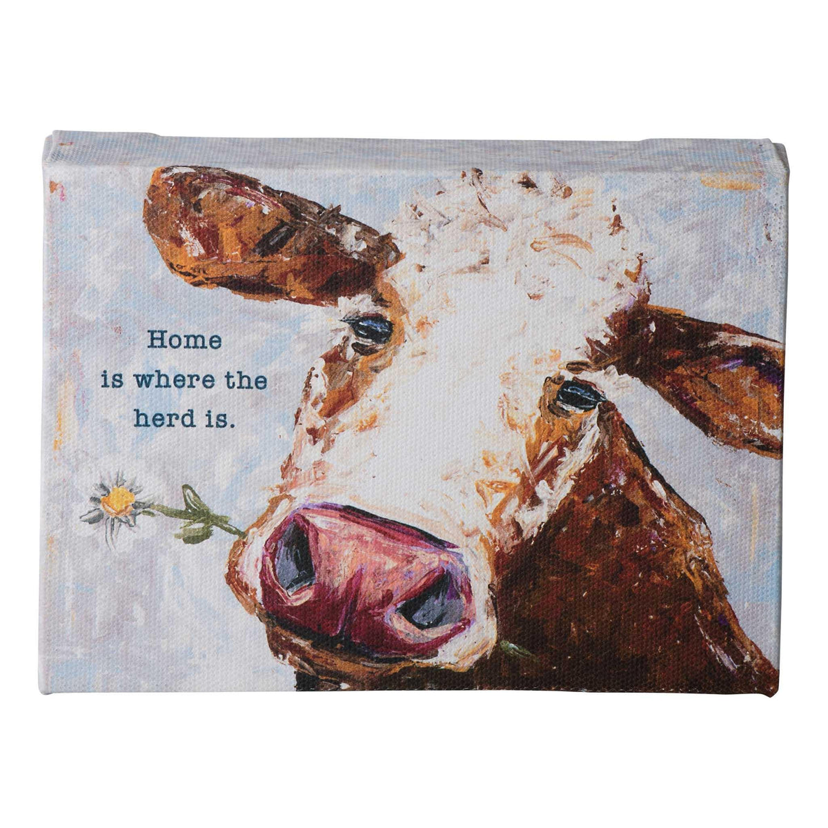 "Home Is Where The Herd Is" Cow Canvas - Forrest Hill Farms