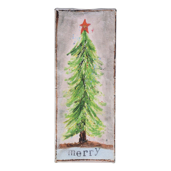 "Merry" Christmas Tree Canvas - Forrest Hill Farms