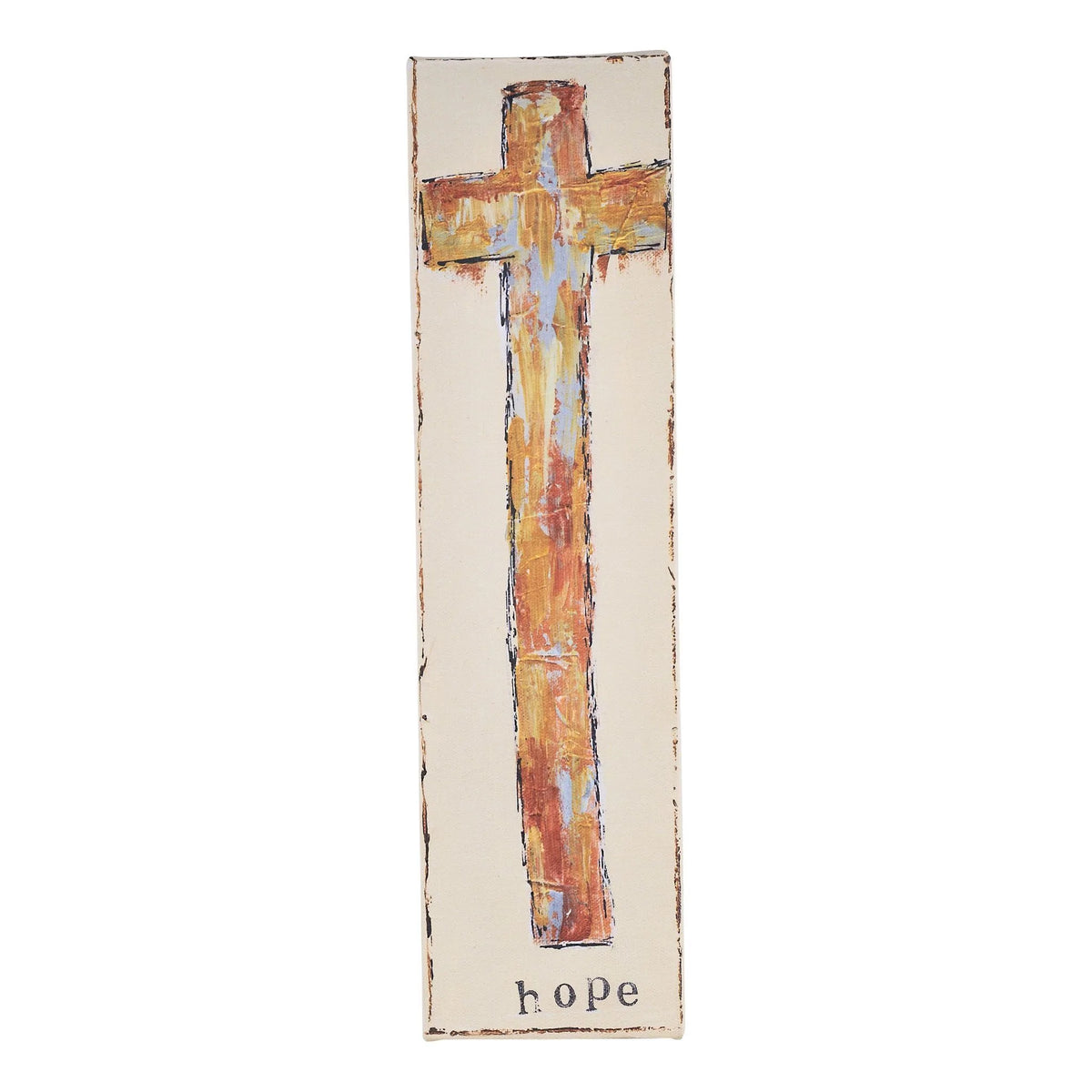 "Hope" Gold Cross Canvas - Forrest Hill Farms
