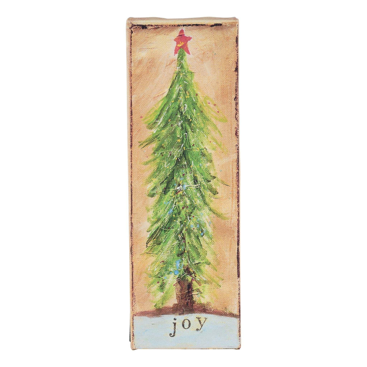 "Joy" Christmas Tree Canvas - Forrest Hill Farms