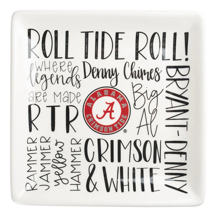 Collegiate Trinket Tray - Alabama Fan - Roll Tide! - Forrest Hill Farms